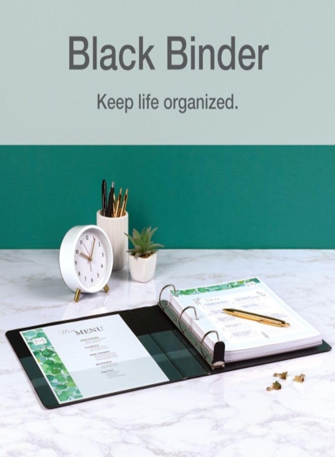 Cardinal 3 Ring Binder, Binders for School and Office, Durable 2 Inch Premier Easy Open Binder, ONE-Touch Locking Slant-D Rings, 565-Sheet Capacity, ClearVue Cover, PVC-Free, Black (10321CB) - Image 3