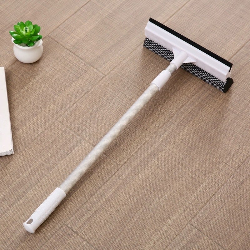 Extended Telescopic Aluminum Pole Double-Sided Window Cleaner for Glass Cleaning Artifact Household Glass Wiper Car Wash Cleaning Tool(Yellow) - Image 3