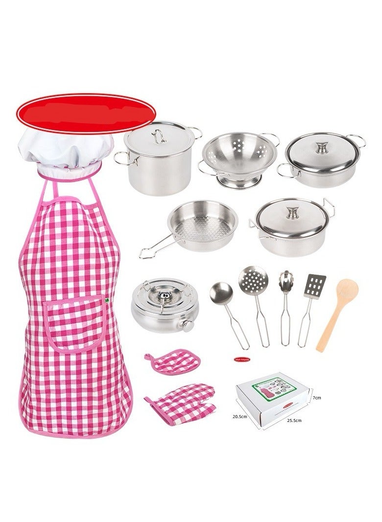Children's cooking set with chef and hat apron - Image 1