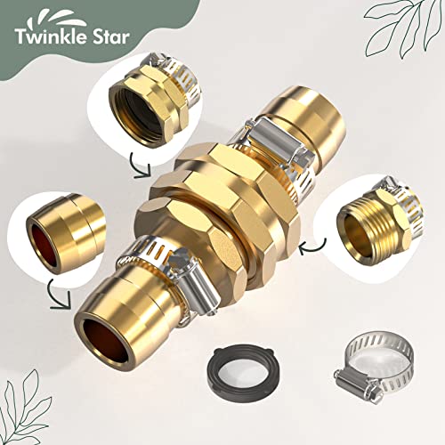 Twinkle Star موصل إصلاح خرطوم الحديقة نجمة متلألئة مع مشابك، ملحقات خرطوم الحديقة ذكر وأنثى، 3 مجموعة - Image 3