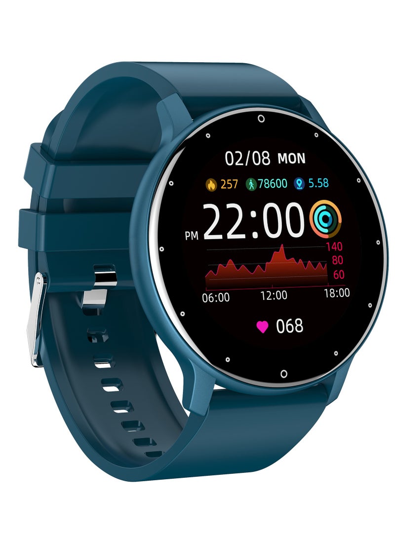 RollsTimi  Borderless Large-Screen Smart Watch Supports Bluetooth Calls NFC Payment IP68 Waterproof Sports Health Monitoring Equipment Multi-Sports Mode (Blue) - Image 1