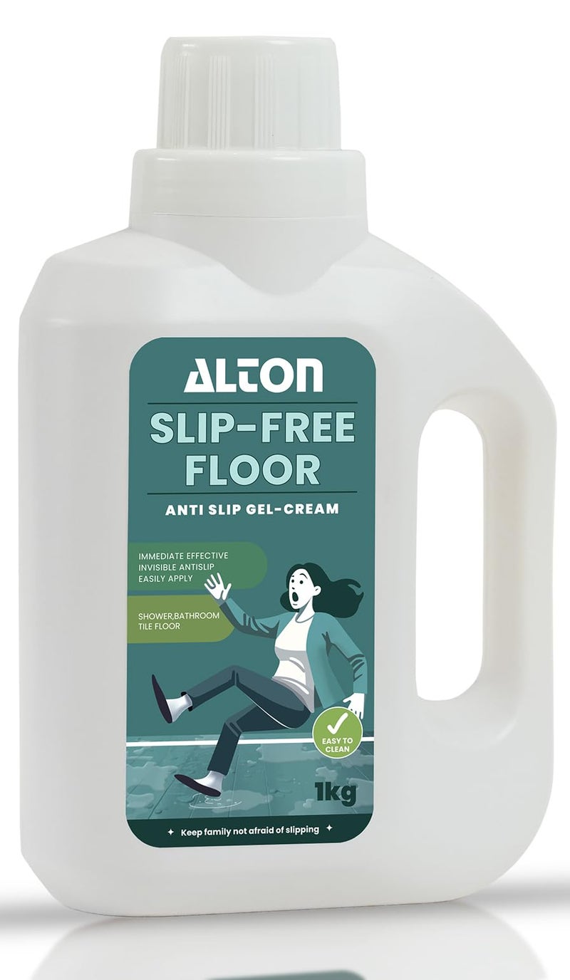 ALTON Slip-Free Gel Refill | Invisible Effect, Anti-Slip Gel for Bathroom, Kitchen, Floors | Safe for Floors–No Damage | Works on Tiles, Stone, Marble, Ceramic, Porcelain | Lasts 3-5 Years (1kg) - Image 1