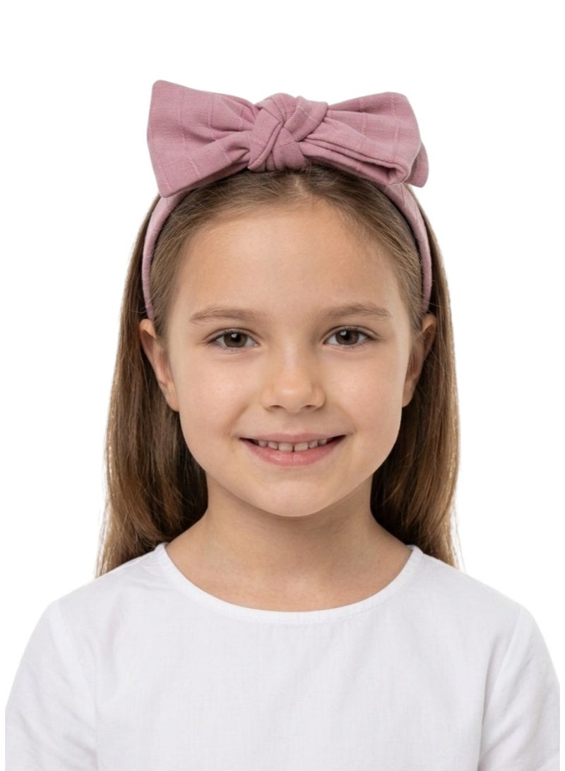 Bidani Mia Big Bow Headband - Pink - Image 1