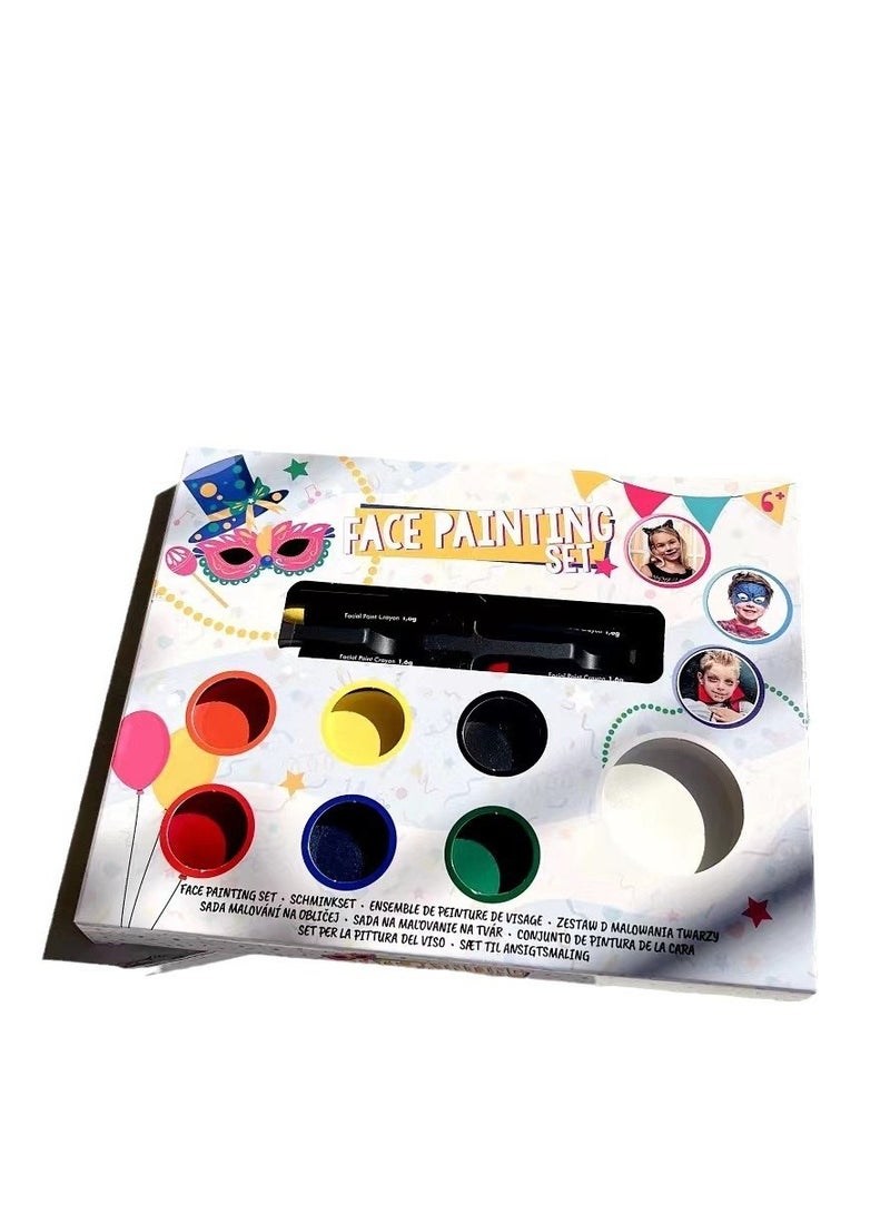 7-Color Body Paint Crayons - Professional Face and Body Makeup Kit for National Day, Stage Performances, and DIY Art - Image 4