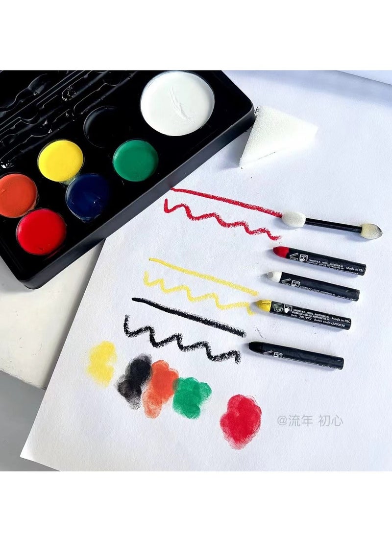 7-Color Body Paint Crayons - Professional Face and Body Makeup Kit for National Day, Stage Performances, and DIY Art - Image 2