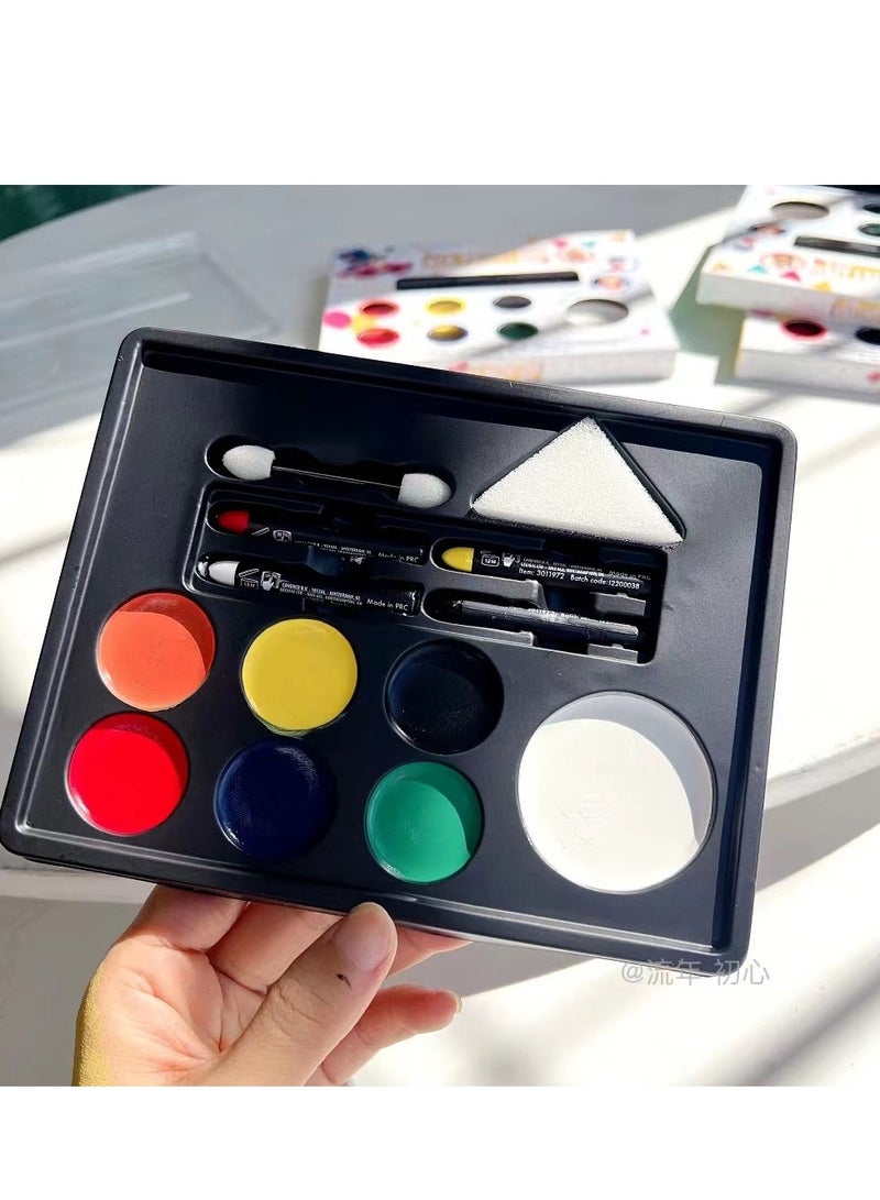 7-Color Body Paint Crayons - Professional Face and Body Makeup Kit for National Day, Stage Performances, and DIY Art - Image 1