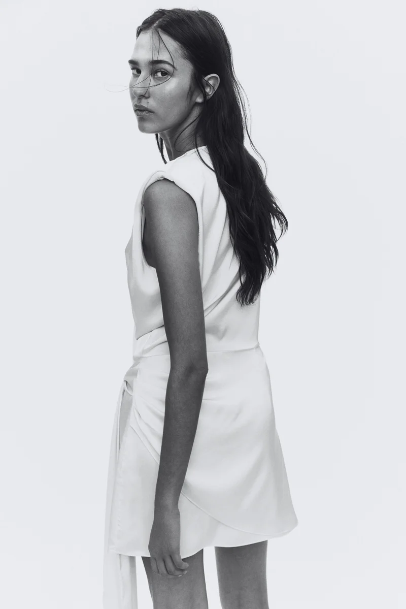 H&M  Satin wrap dress for Women | Best Price UAE