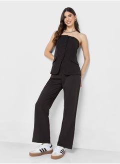 Ginger Bandeau Button Down Waistcoat & Relaxed Fit Pant Coord Set  - Image 5