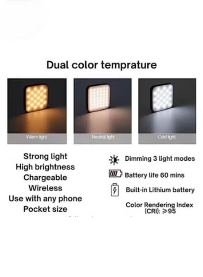 Bukela Photography Light Clip on Phone Laptop For Selfie Live Broadcasting Confrence Online Lesson Makeup TikTok Videos High Brightness 66 Beads Multiple Modes Black - Image 2