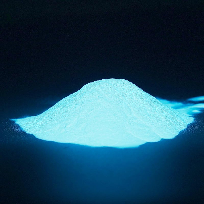 Shiny Stone Glow in The Dark Powder Pigment, Neutral and Fluorescent Colorful Luminous Pigment Powder for Painting, Epoxy Resin Colorant, DIY Crafts and Theme Party,100g/3.53oz (Sky Blue) - Image 3
