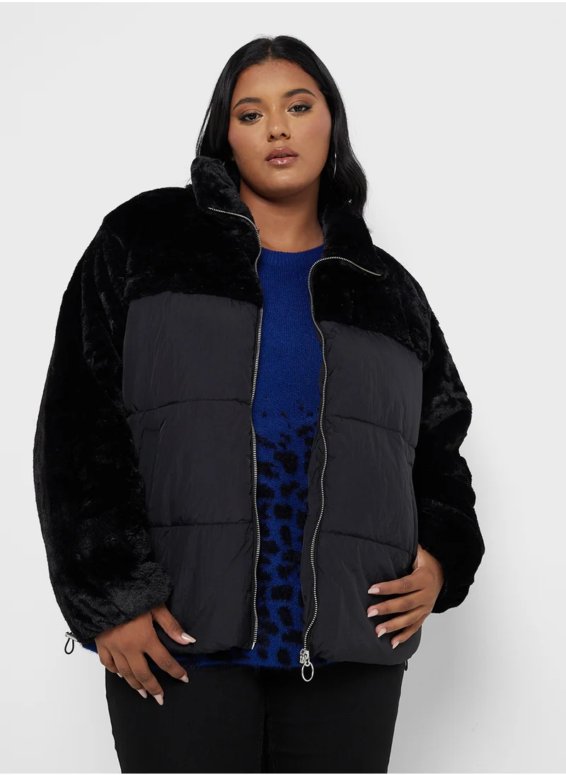 اونلي كارماكوما High Neck Puffer Jacket