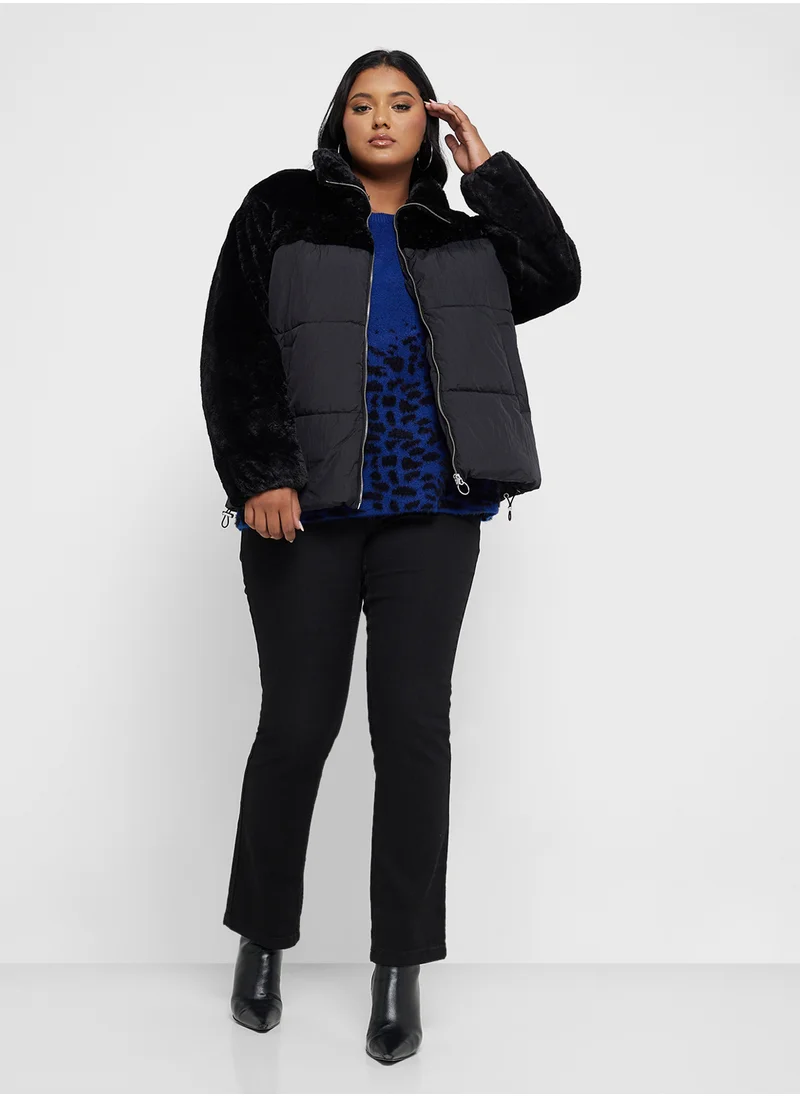Only Carmakoma High Neck Puffer Jacket