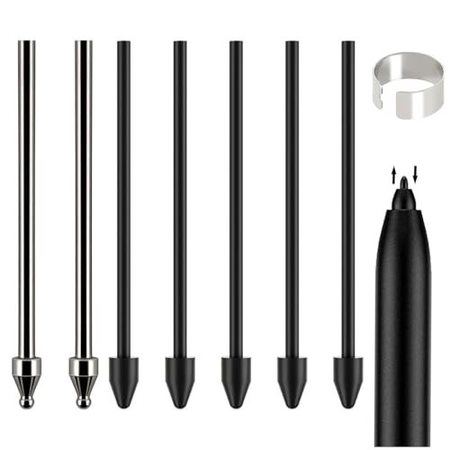 SLAUNT Replacement Metal Nibs/Tips Compatible with Samsung Galaxy Tab S10 Ultra/S9/S8/S7/S7 FE/S6 Lite/S22U/S23U/S24U/S25U S Pen 2 Pcs Metal+5 Plastic Nibs/Tips+Clip (2+5 pcs Set) - Image 1