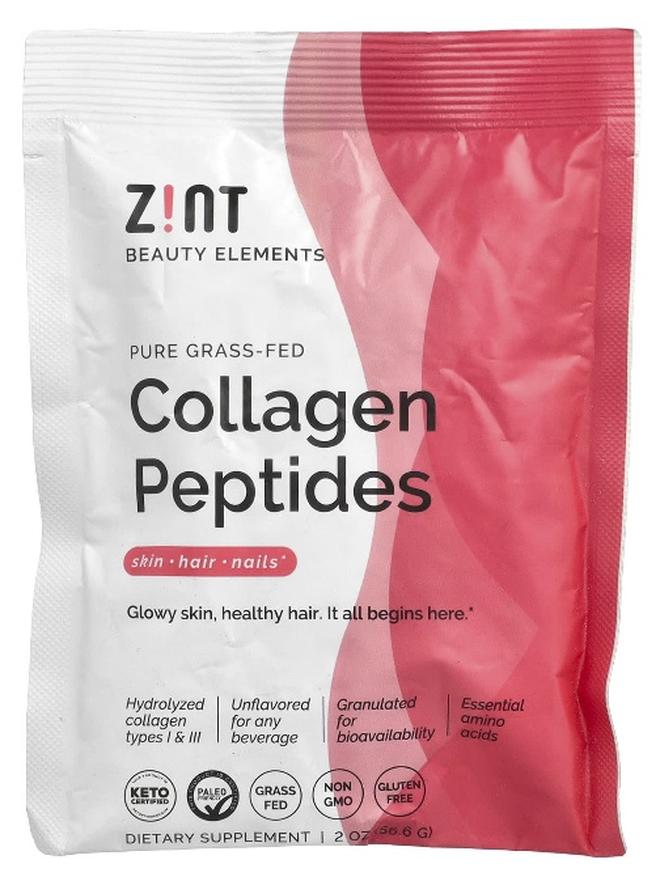 Zint, Pure Grass-Fed Collagen Peptides, Unflavored, 2 oz (56.6 g) (Packaging may vary) - Image 1