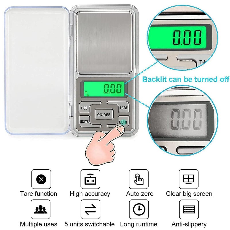 Vitafit Portable Digital Gold Weighing Scale – Gripit Jewelry Weight Machine for Small Items – Compact, Accurate, and Durable Small Weighing Scale for Precise Measurements (WHITE) - Image 4