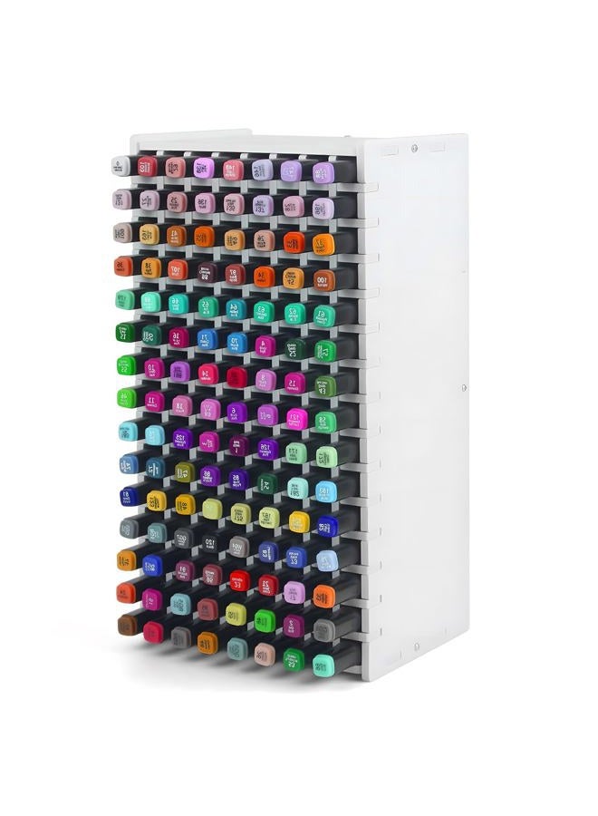 Yiitoll Marker Organizer, Marker Holder Organizer for 120 Markers with Removable Divider, Marker Storage for Desk, Art Marker Storage Rack to Storing Markers Colored Pens Desk Organizer - Image 1