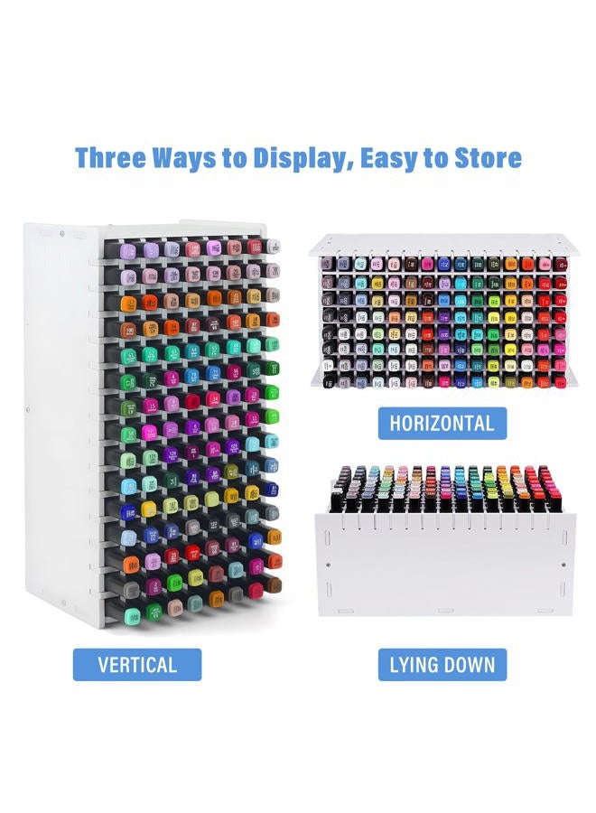 Yiitoll Marker Organizer, Marker Holder Organizer for 120 Markers with Removable Divider, Marker Storage for Desk, Art Marker Storage Rack to Storing Markers Colored Pens Desk Organizer - Image 3