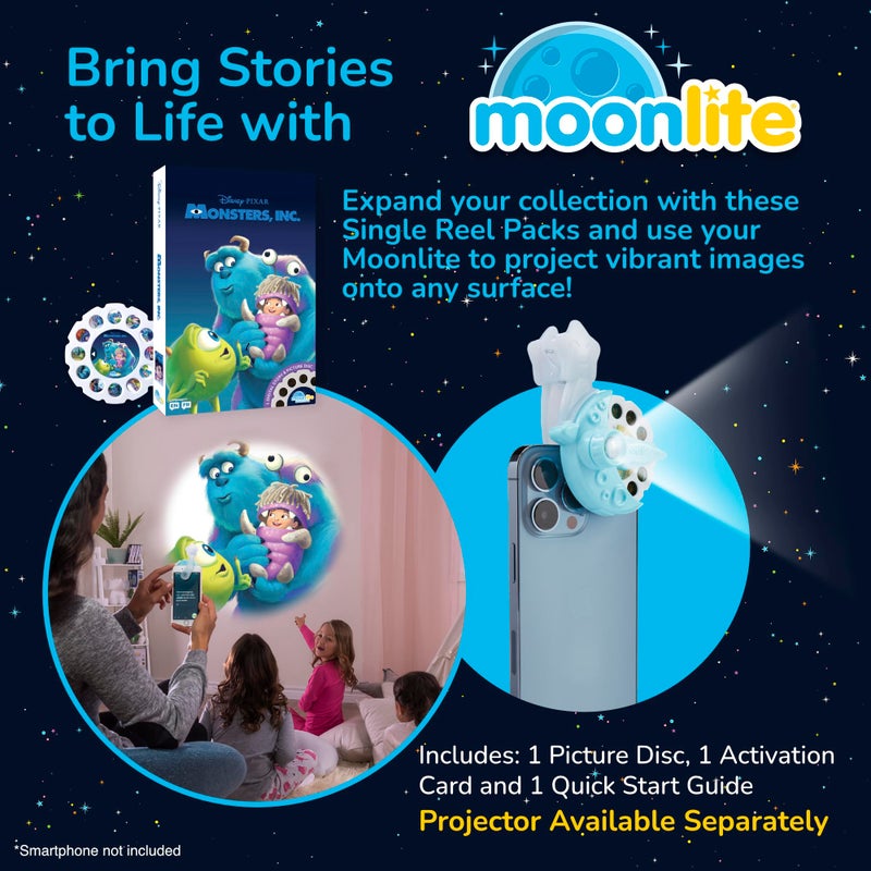 Moonlite Storytime - Disney Pixar Monsters Inc Storytime Disc - A Magical Way to Read Together - Projector Sold Separately - Digital Story w/ Sound FX - Learning Gifts for Kids Ages 1 Year & Up - Image 2