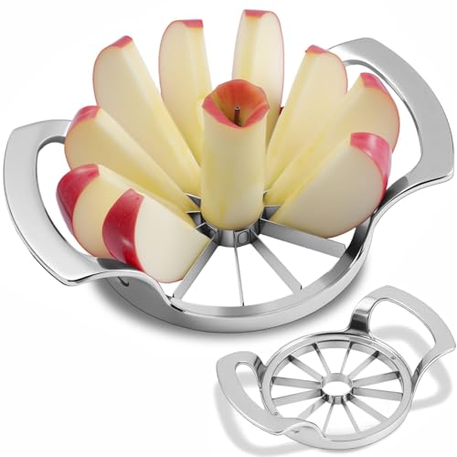 LIIGEMI Apple Core Slicer - Easily Cut Smooth Apple Slices with 12-Stainless Steel Blades, Time-Saving Apple Slicer and Corer with Mirrored Handle - Image 1