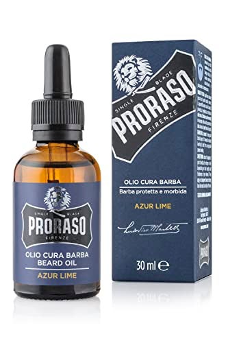 Proraso Azur Lime Beard Oil Moisturizing Avocado Sunflower Citrus Mint Condition Beards Add Shine Leave In Facial Hair Oil for Men 1oz - Image 1