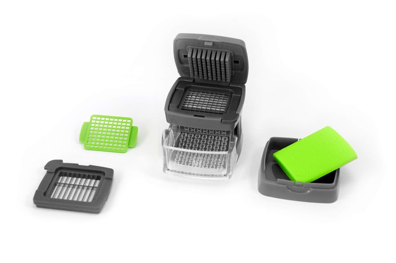 Kitchen Innovations Garlic-A-Peel Garlic Press, Crusher, Cutter, Mincer, and Storage Container - Includes Silicone Garlic Peeler - Easy to Clean - Stainless Steel Blades â€“ (Grey), standard - Image 2