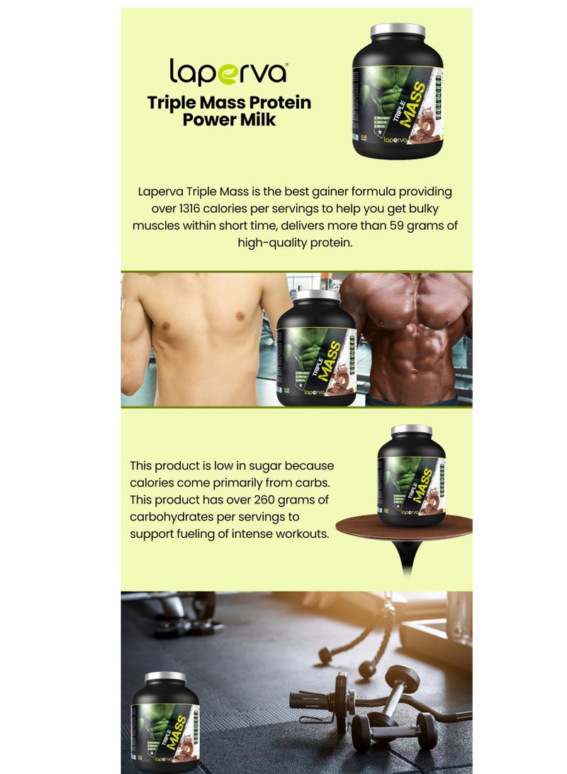 لابيرفا تريبل ماس 8 حصص بنكهة الشوكولاتة بالحليب 2.8 كجم - Image 2