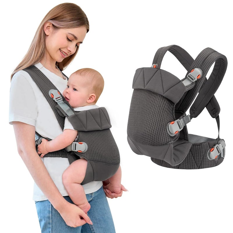 IULONEE Baby Carrier Ergonomic Baby Carrier Newborn to Toddler Baby Wraps Carrier Infant Front  Back Backpack Carry Toddlers Carrier Sling for Newborn Dark Grey - Image 1