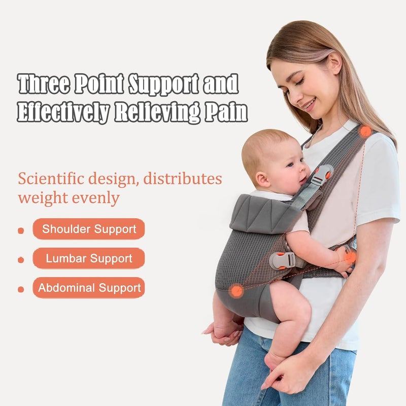 IULONEE Baby Carrier Ergonomic Baby Carrier Newborn to Toddler Baby Wraps Carrier Infant Front  Back Backpack Carry Toddlers Carrier Sling for Newborn Dark Grey - Image 4