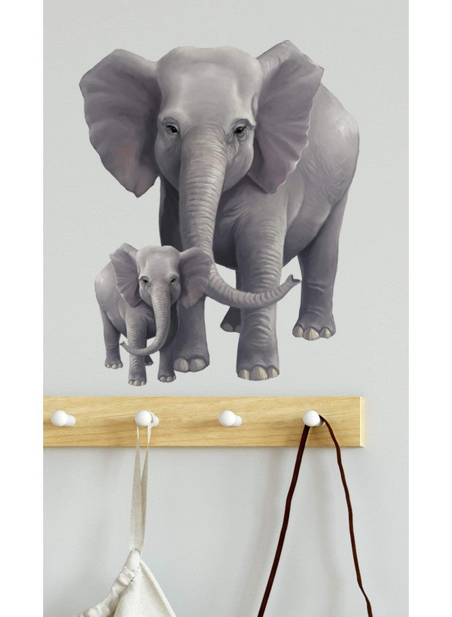 Create-A-Mural Jungle Animal Wall Decals For Kids Rooms Safari Decor Idea Lion Gorilla Koala Panda Vinyl Art Stickers Bedroom Toddlers Playroom Decoration Birthday Gift (Elephant) - Image 4