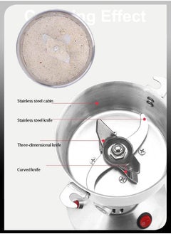 DBLEW Electric 200 Grams Grain Mill Powder Cereal Spice Superfine Dry Grinder Herb Flour Crusher Commercial Coffee Pulveriser Grain Household Portable Grinding Machine  - Image 5