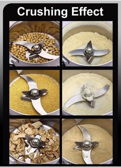DBLEW Electric 200 Grams Grain Mill Powder Cereal Spice Superfine Dry Grinder Herb Flour Crusher Commercial Coffee Pulveriser Grain Household Portable Grinding Machine  - Image 3