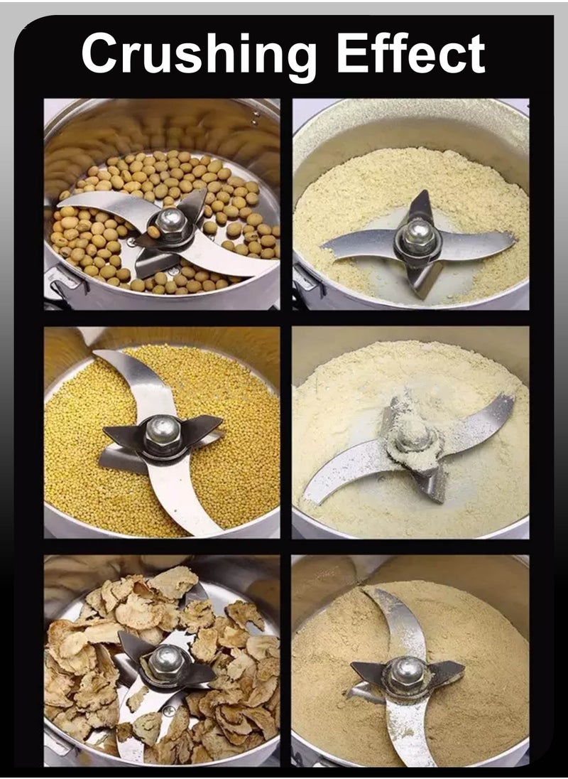 DBLEW Electric 200 Grams Grain Mill Powder Cereal Spice Superfine Dry Grinder Herb Flour Crusher Commercial Coffee Pulveriser Grain Household Portable Grinding Machine  - Image 3