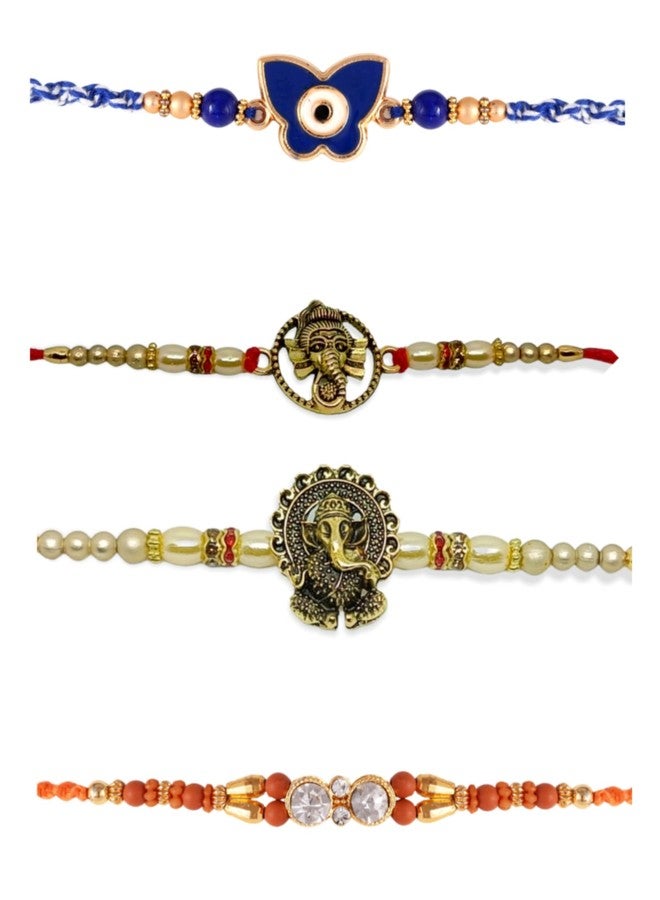 Vivavstri's Premium & Elegant Animated Cartoon Style Kids Rakhi (Combo Set Of 4) For Brother On Occassion Of Rakshabandhan-VIVA1168-1136-1134-1200RKG - Image 1