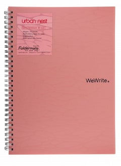 Foldermate دفتر ملاحظات حلزوني مبطن 70 ورقة مقاس B5، غلاف بلون الخوخ  - Image 1