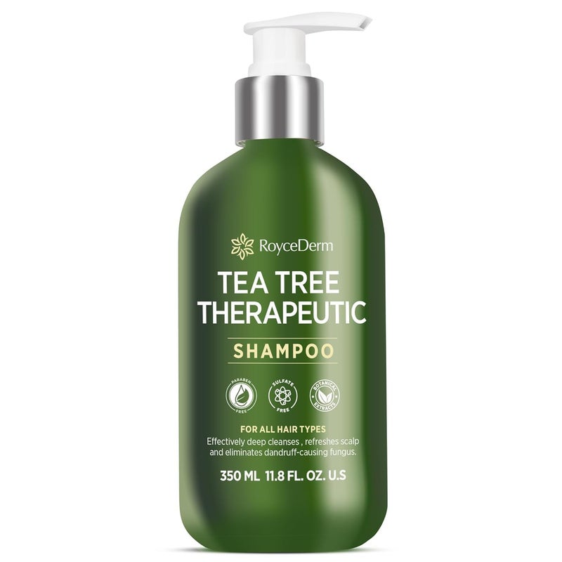 Roycederm Tea Tree Antifungal Shampoo: Folliculitis Shampoo for Dry Scalp, Dandruff, and Itchy Scalp - Medicated Clarifying shampoo with Tea Tree Oil, Paraben & Sulfate Free - Image 1