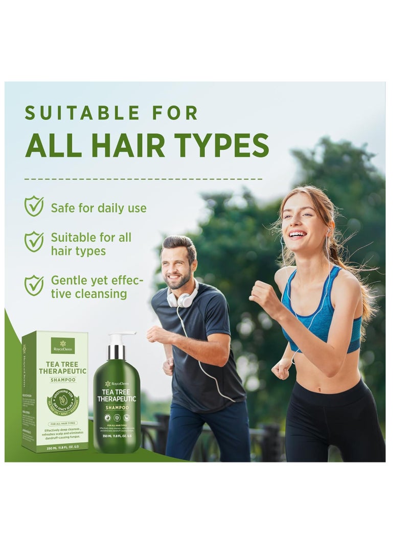 Roycederm - Roycederm Tea Tree Antifungal Shampoo: Folliculitis Shampoo for Dry Scalp, Dandruff, and Itchy Scalp - Medicated Clarifying shampoo with Tea Tree Oil, Paraben & Sulfate Free - Image 1