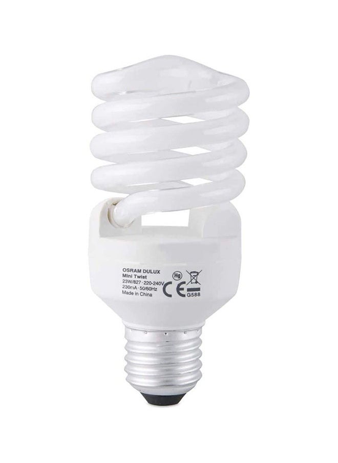 Osram 4-Piece Duluxstar Mini Twist Warm White E27 23W 2700K Spiral Base Bulb  - Image 3