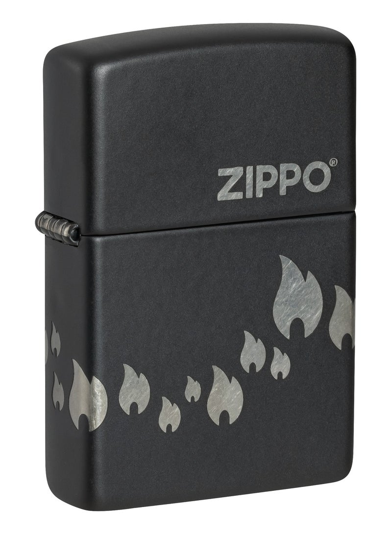 Zippo 48980 218 Zippo Design Black Matte Windproof Lighter - Image 1