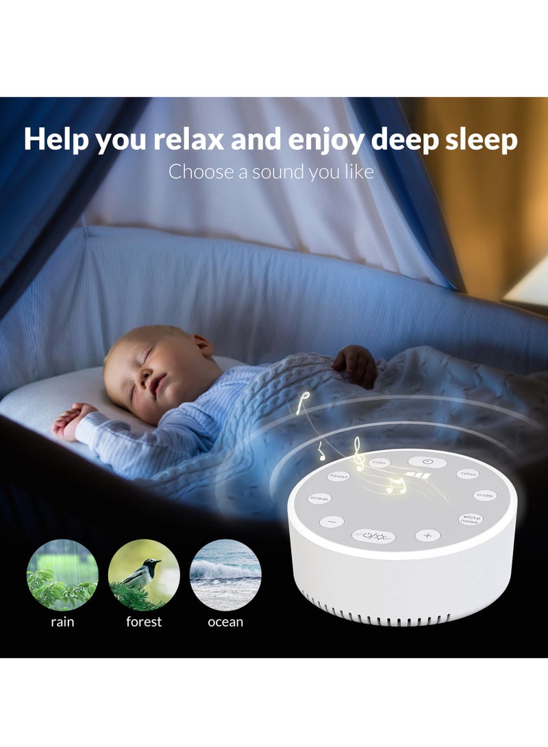 Portable white noise sleep timer and memory for children and adults, baby sound machine and touch light, baby sleep pacifier, baby sound machine - Image 1