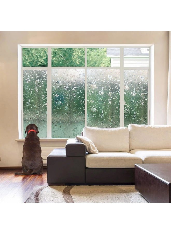 Niviy No Glue Static Cling Window Film Decorative Pattern Design Glass Window Film Privacy Window Covers for Home/Bedroom/Bathroom Window Decor,35.4" x 78.7" - Image 4