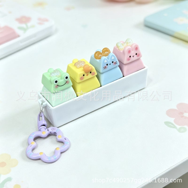 Keyzonic Cheese Animal Fidget Toy Push-Press Silicone Stress Relief Toy (Multicolor) - Image 4