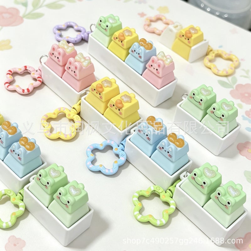 Keyzonic Cheese Animal Fidget Toy Push-Press Silicone Stress Relief Toy (Multicolor) - Image 1
