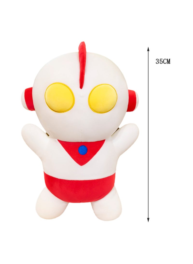 35 CM Cute Cartoon Ultraman Plush Toy Soft Stuffed Doll For Girls And Boys All Ages Gift (Red)  - Image 2