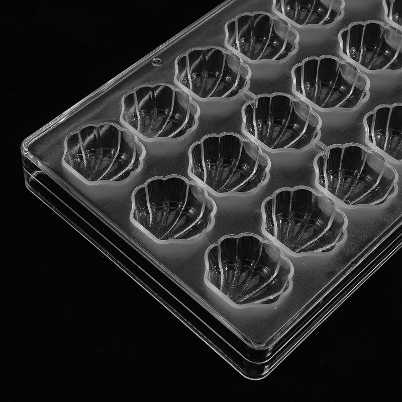 24 Cavity Shell Shaped Chocolate Mold Plastic Kit For Baking Candy Jelly Desserts - Image 4