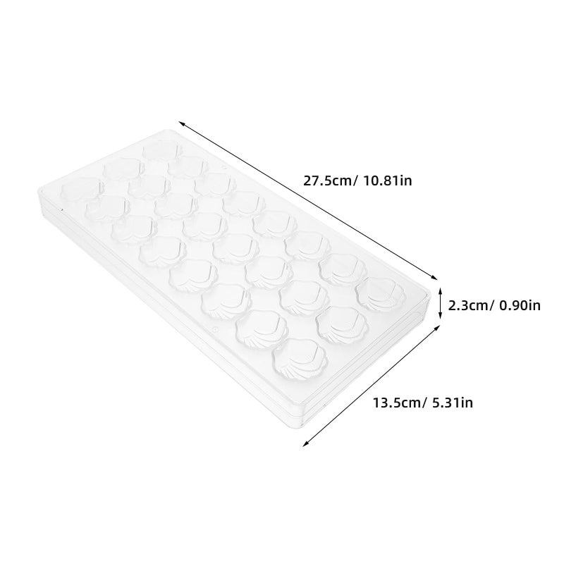 24 Cavity Shell Shaped Chocolate Mold Plastic Kit For Baking Candy Jelly Desserts - Image 3