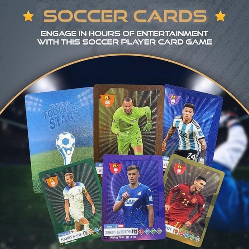 2026-27 Playing Soccer Cards 55 Non-Duplicate Cards Per Pack Fixed Card Set Unforgettable Moment for Friends, Siblings and Soccer Fans Printed on Premium Paper Multicolor Not Original - Image 2