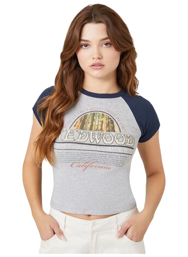 FOREVER 21 Redwood Graphic Raglan Tee - Image 1