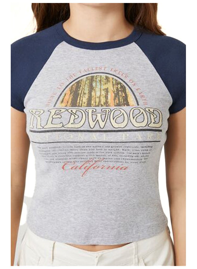 FOREVER 21 Redwood Graphic Raglan Tee - Image 5