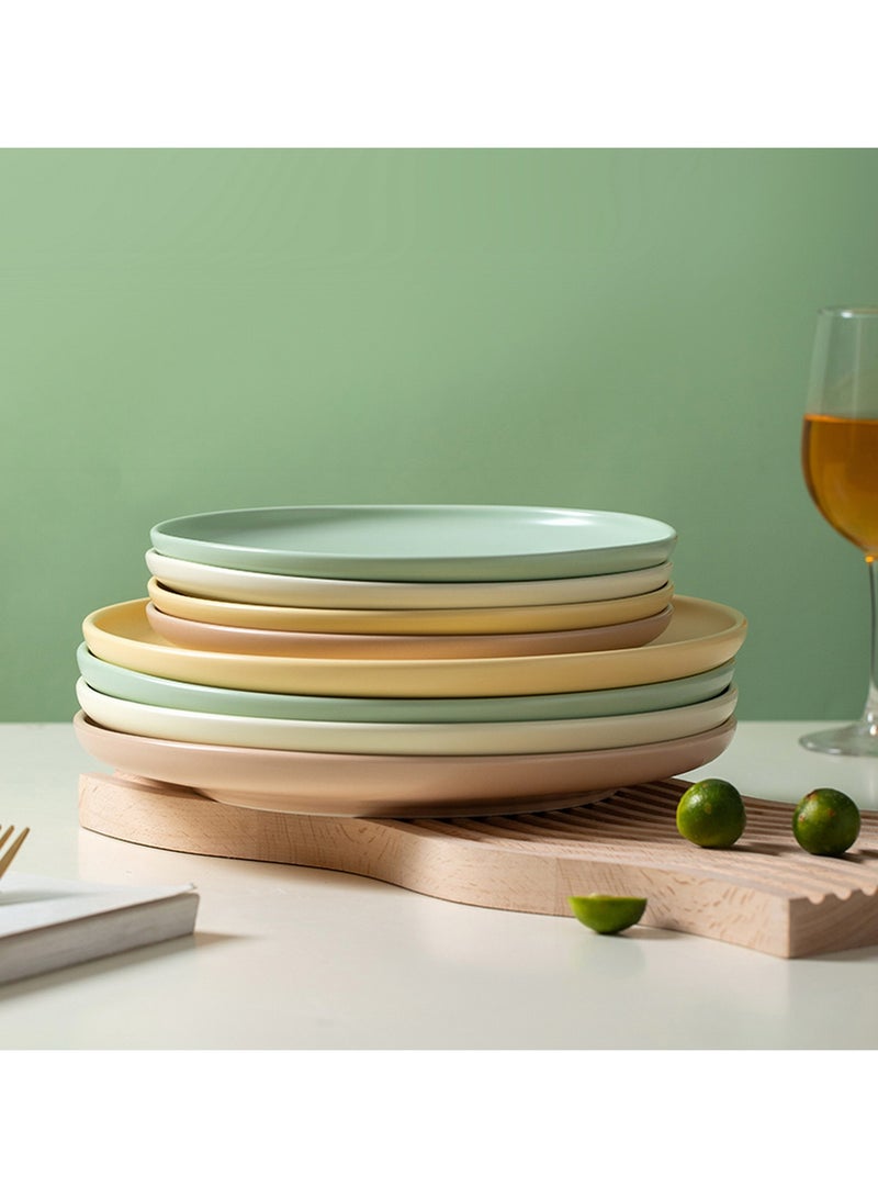 Wmlhome Creative ceramic cake flat plate home snack dish western steak dish pasta dish restaurant classics round 26cm dish plate  - Image 5