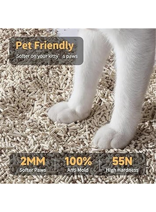 3 Pack Tofu Cat Litter, Flushable Clumping Cat Litter 100% Natural Bentonite, Scented Ultra Absorbent Bentonite Kitty Litter, Low Dust, Fresh Scented, Odor Control (3Pack × 6L, Carbon) - Image 3